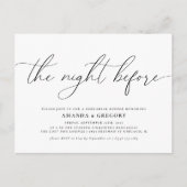 Die Nacht vor der Hochzeit Probe Dinner Postkarte (Vorderseite)