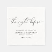 Die Nacht vor der Hochzeit Probe Dinner Serviette (Vorderseite)