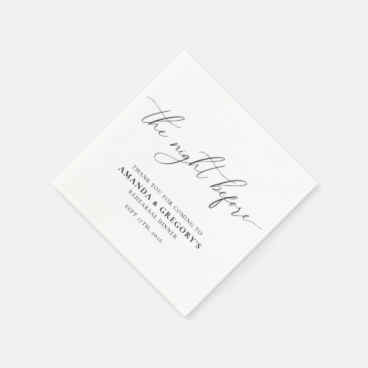 Die Nacht vor der Hochzeit Probe Dinner Serviette (Ecke)