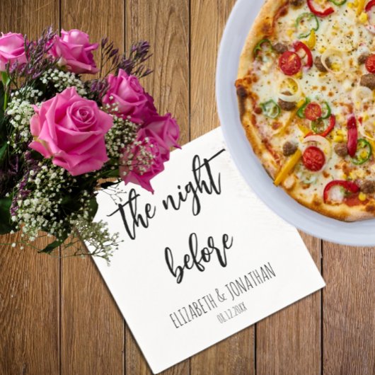 Die Nacht vor der Hochzeit Probe Dinner Serviette