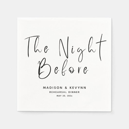 Die Nacht vor der Hochzeit Probe Dinner Serviette (Vorderseite)