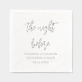 Die Nacht vor der Hochzeit Probe Dinner Servietten Mit Folie (Vorderseite)