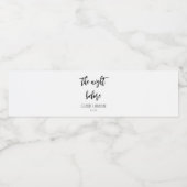 Die Nacht vor der Hochzeit Probe Dinner Wasserflaschenetikett (Einzelnes Label)