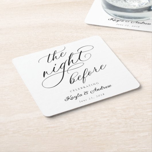 Die Nacht vor der Hochzeit Probe Rechteckiger Pappuntersetzer (angewinkelt)