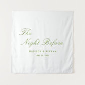 Die Nacht vor der Hochzeit Wandteppich (Vorderseite)