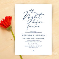 Die Nacht vor der Hochzeitsprobe-Dinner für Verlie