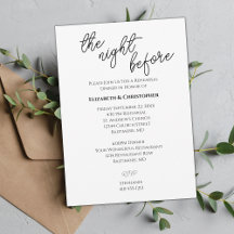 Die Nacht vor der Hochzeitsprobe-Einladung