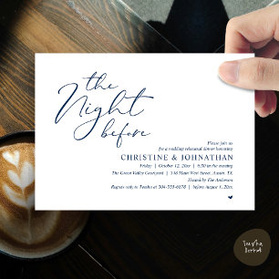 Die Nacht vor der Hochzeitsprobe Romantisches Aben Einladung