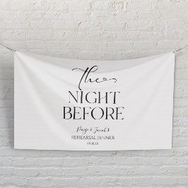 Die Nacht vor der kleinen Hochzeit Probe Dinner Banner