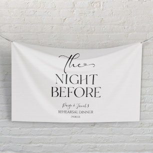 Die Nacht vor der kleinen Hochzeit Probe Dinner Banner