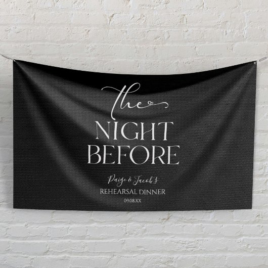 Die Nacht vor der kleinen Hochzeit Probe Dinner Banner