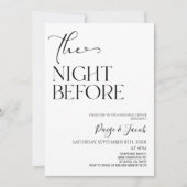 Die Nacht vor der kleinen Hochzeit Probe Dinner Einladung (Vorderseite)