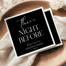 Die Nacht vor der kleinen Hochzeit Probe Dinner Serviette