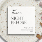 Die Nacht vor der kleinen Hochzeit Probe Dinner Serviette