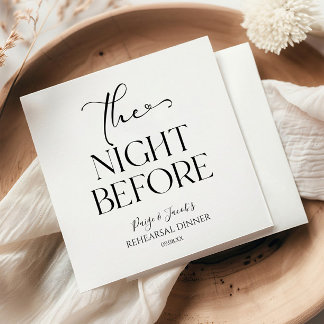 Die Nacht vor der kleinen Hochzeit Probe Dinner Serviette