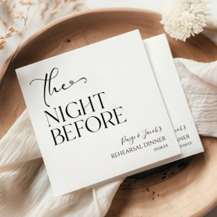 Die Nacht vor der kleinen Hochzeit Probe Dinner Serviette