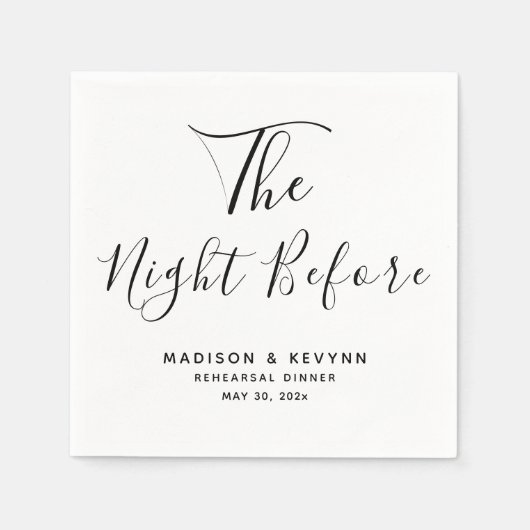 Die Nacht vor der kleinen Hochzeit Probe Dinner Serviette (Vorderseite)