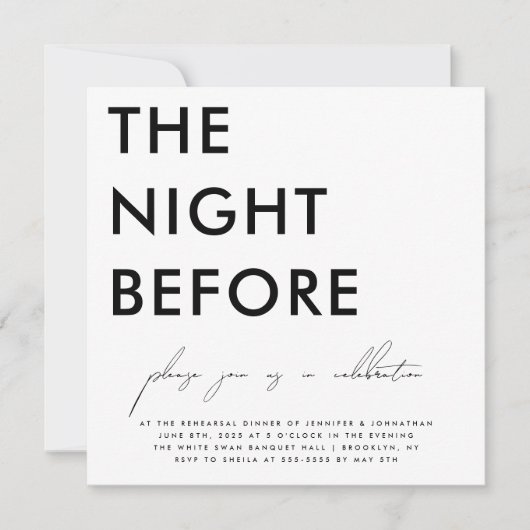 Die Nacht vor der Mod Probe Einladung (Vorderseite)