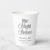 Die Nacht Vor Der Modernen Eleganten Generalprobe- Pappbecher (Rückseite)