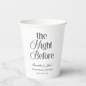 Die Nacht Vor Der Modernen Eleganten Generalprobe- Pappbecher (Vorderseite)