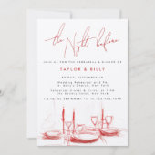 Die Nacht vor der modernen Roten Hochzeit-Probe Einladung (Vorderseite)
