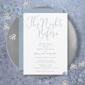 Die Nacht vor der Probe Abendessen blau Einladung