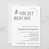 Die Nacht vor der Probe Abendessen Einladung, Mode Einladung (Vorderseite)