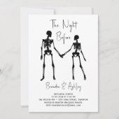Die Nacht vor der Probe Abendessen Einladung weiß (Vorderseite)
