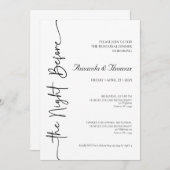 Die Nacht vor der Probe Abendessen Fohlen-Karten Einladung (Vorne/Hinten)