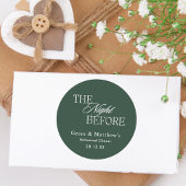 Die Nacht vor der Probe Abendessen Smaragdgrün Runder Aufkleber