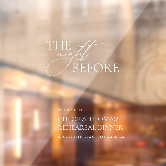 Die Nacht vor der Probe Abendessen Transparente Un Fensteraufkleber (Blatt 2)