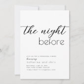 Die Nacht vor der Probe Einladung (Vorderseite)