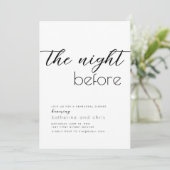 Die Nacht vor der Probe Einladung (Stehend Vorderseite)