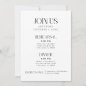 Die Nacht vor der Probe Einladung (Rückseite)