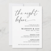 Die Nacht vor der Probe Einladung (Vorderseite)