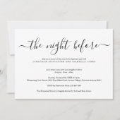 Die Nacht vor der Probe Einladung (Vorderseite)