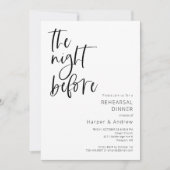 Die Nacht vor der Probe Einladung (Vorderseite)