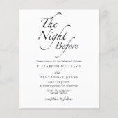 Die Nacht vor der Probe Einladung (Vorderseite)