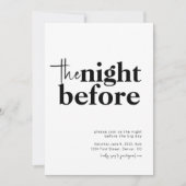 Die Nacht vor der Probe Einladung (Vorderseite)