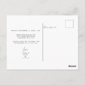 Die Nacht vor der Probe Einladung Postkarte (Rückseite)