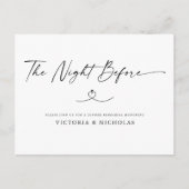 Die Nacht vor der Probe Einladung Postkarte (Vorderseite)