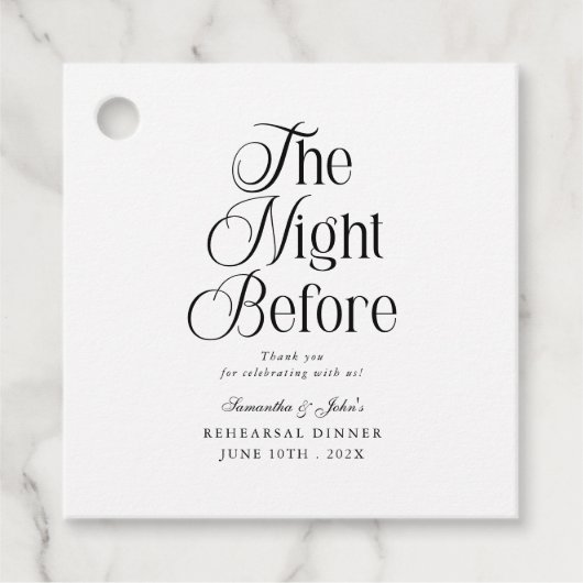 Die Nacht Vor Der Probeabend-Dankeschön-Veranstalt Geschenkanhänger (Vorderseite)