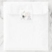Die Nacht-vor-der-Probeessen-Schwarze-Schleife Quadratischer Aufkleber (Tasche)