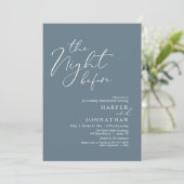 Die Nacht vor der romantischen Hochzeitsprobe-Dinn Einladung (Stehend Vorderseite)