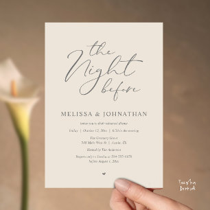 Die Nacht vor der romantischen Hochzeitsprobe Dinn Einladung