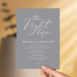 Die Nacht vor der romantischen Hochzeitsprobe Dinn Einladung