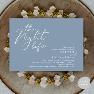 Die Nacht vor der romantischen Hochzeitsprobe Dinn Einladung