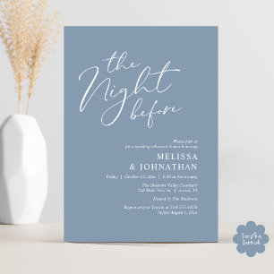 Die Nacht vor der romantischen Hochzeitsprobe-Dinn Einladung