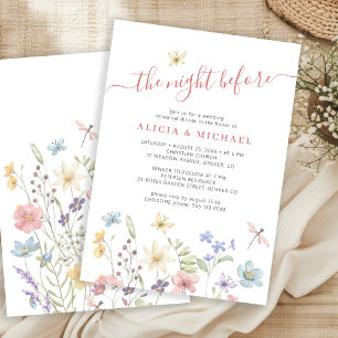 Die Nacht vor der rustikalen Hochzeitsprobe Dinner Einladung