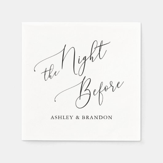 Die Nacht vor der rustikalen Probe Dekoration Serviette (Vorderseite)